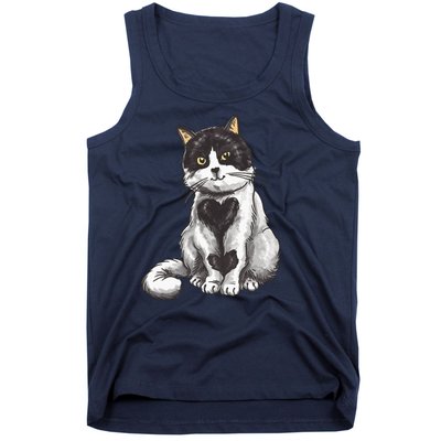 Cat Heart Cute Tank Top