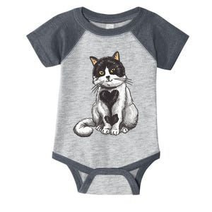 Cat Heart Cute Infant Baby Jersey Bodysuit