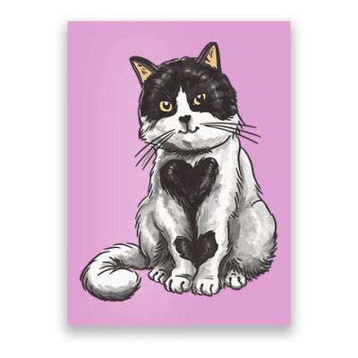 Cat Heart Cute Poster