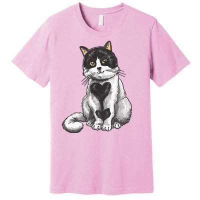 Cat Heart Cute Premium T-Shirt