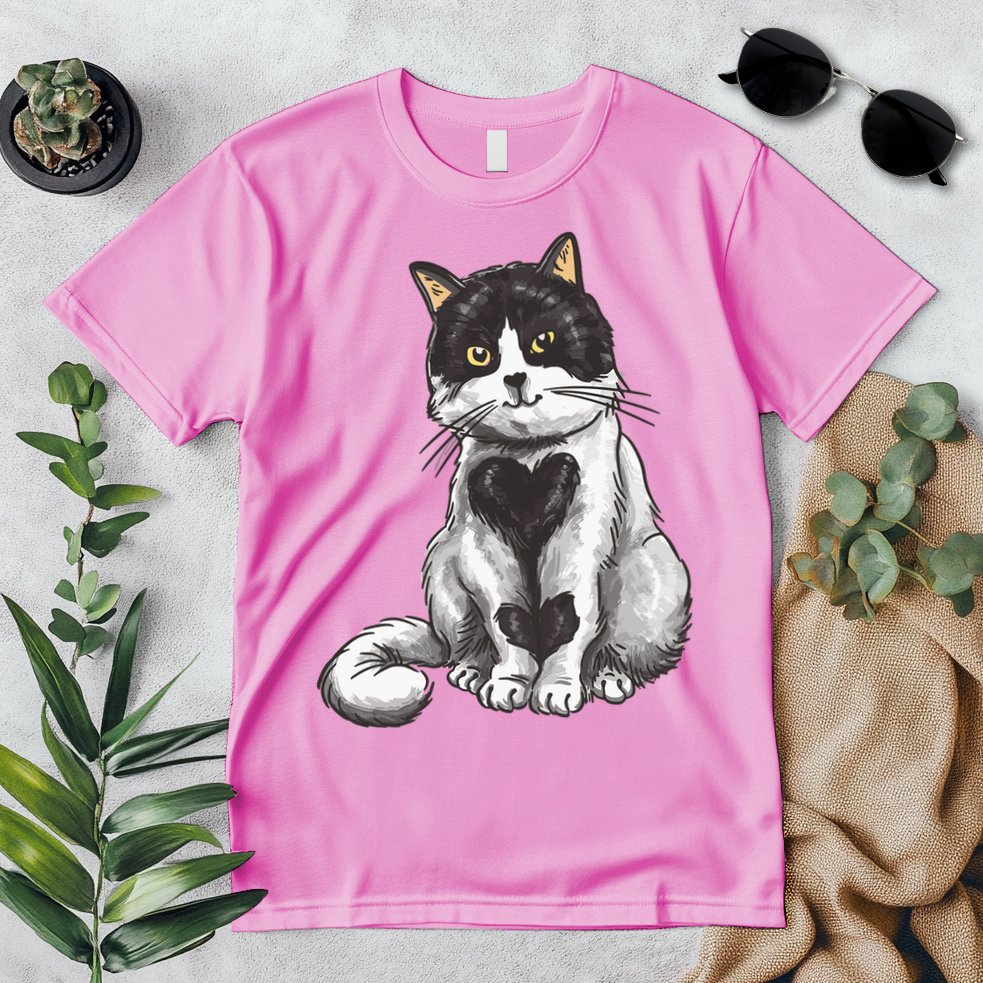 Cat Heart Cute Premium T-Shirt