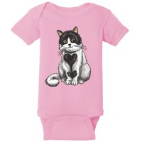 Cat Heart Cute Baby Bodysuit