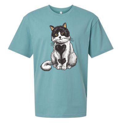 Cat Heart Cute Sueded Cloud Jersey T-Shirt