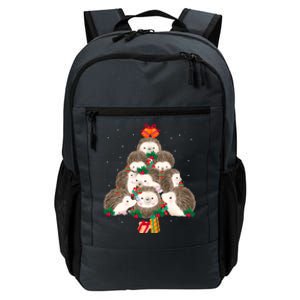 Cute Hedgehog Christmas Tree Funny Pajamas Xmas For Family Daily Commute Backpack