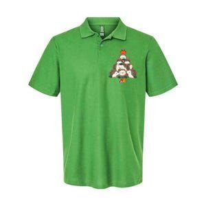 Cute Hedgehog Christmas Tree Funny Pajamas Xmas For Family Softstyle Adult Sport Polo