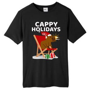 Cappy Holidays Christmas Capybara Funny Capybara Christmas Tall Fusion ChromaSoft Performance T-Shirt