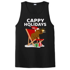 Cappy Holidays Christmas Capybara Funny Capybara Christmas PosiCharge Competitor Tank