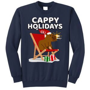 Cappy Holidays Christmas Capybara Funny Capybara Christmas Sweatshirt