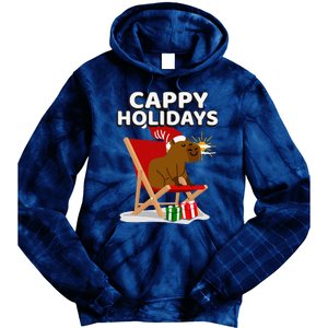 Cappy Holidays Christmas Capybara Funny Capybara Christmas Tie Dye Hoodie