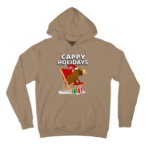 Cappy Holidays Christmas Capybara Funny Capybara Christmas Hoodie