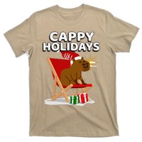 Cappy Holidays Christmas Capybara Funny Capybara Christmas T-Shirt