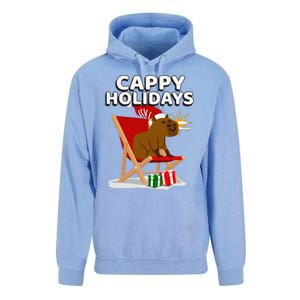 Cappy Holidays Christmas Capybara Funny Capybara Christmas Unisex Surf Hoodie