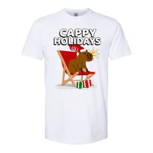 Cappy Holidays Christmas Capybara Funny Capybara Christmas Softstyle CVC T-Shirt