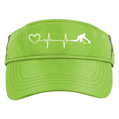 Curling Heartbeat Curling Ekg Heartline Curler Ice Curling Gift Adult Drive Performance Visor