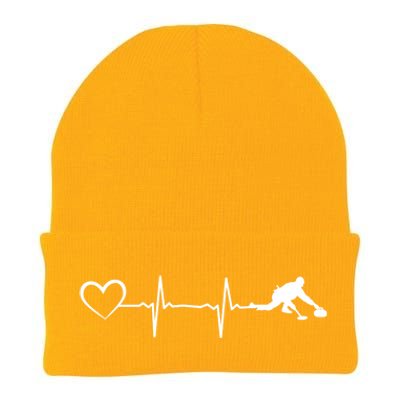 Curling Heartbeat Curling Ekg Heartline Curler Ice Curling Gift Knit Cap Winter Beanie