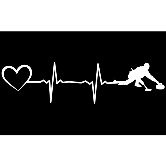 Curling Heartbeat Curling Ekg Heartline Curler Ice Curling Gift Bumper Sticker