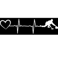 Curling Heartbeat Curling Ekg Heartline Curler Ice Curling Gift Bumper Sticker