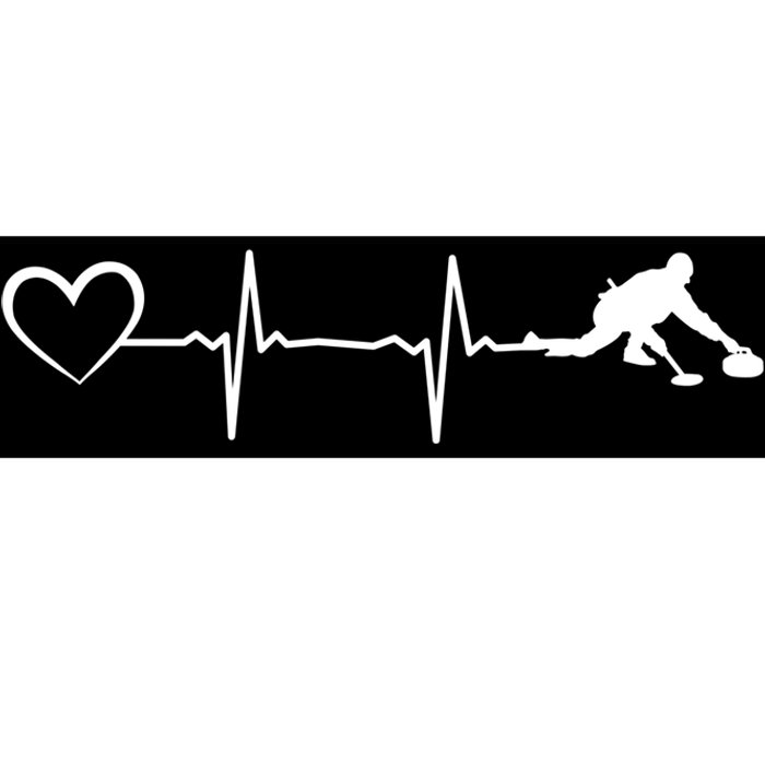 Curling Heartbeat Curling Ekg Heartline Curler Ice Curling Gift Bumper Sticker