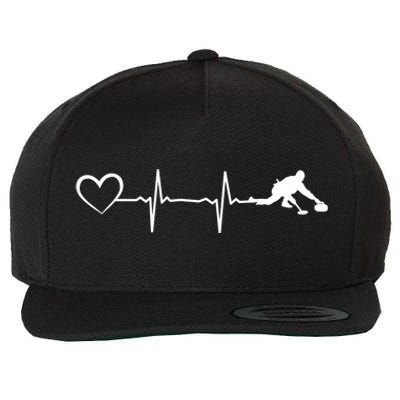 Curling Heartbeat Curling Ekg Heartline Curler Ice Curling Gift Wool Snapback Cap