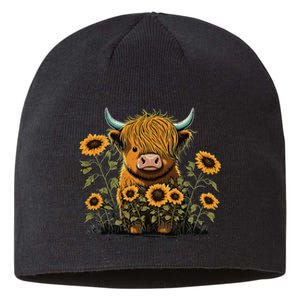 Cute Highland Cattle Cow Funny Highland Cow Sustainable Beanie