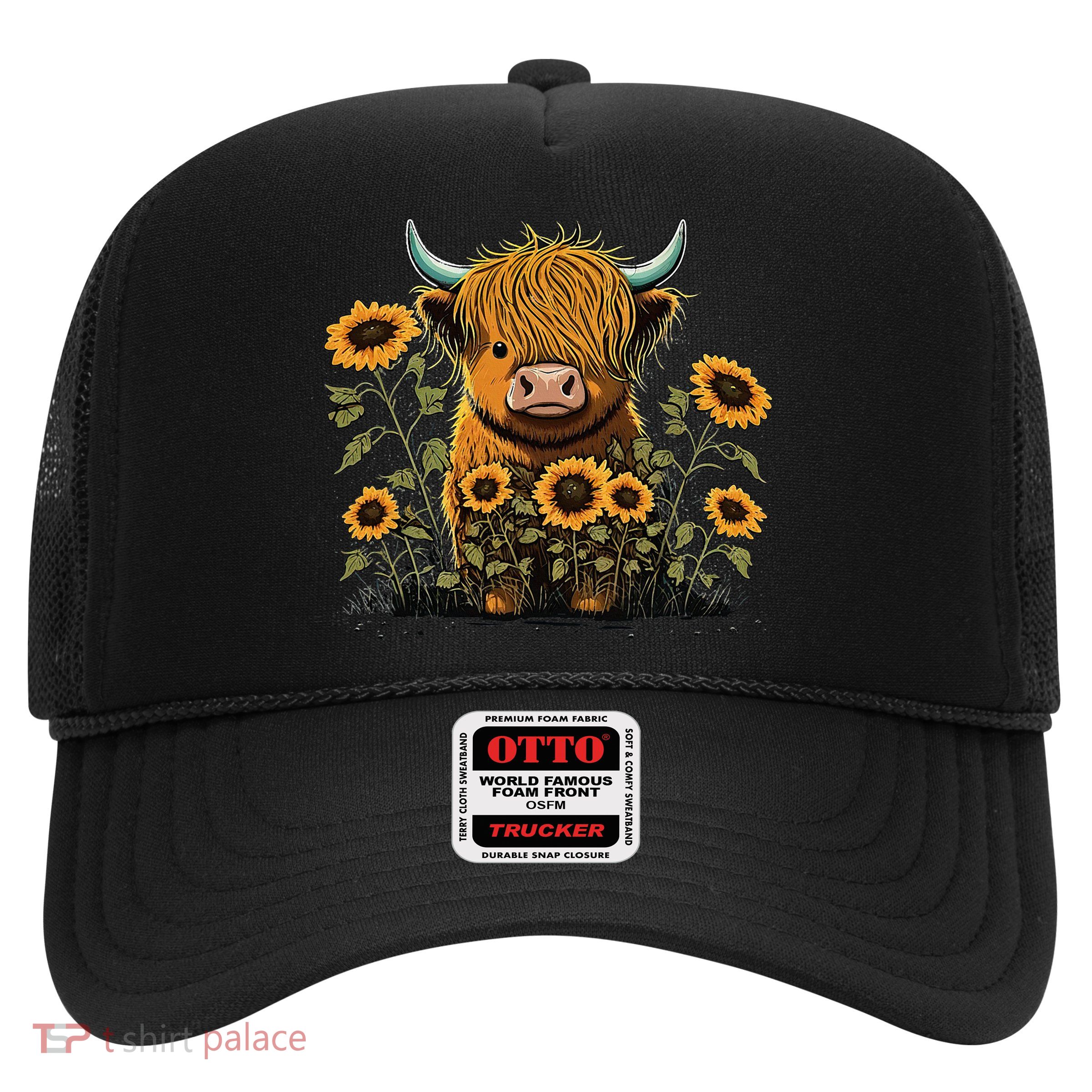 Cute Highland Cattle Cow Funny Highland Cow Trucker Hat