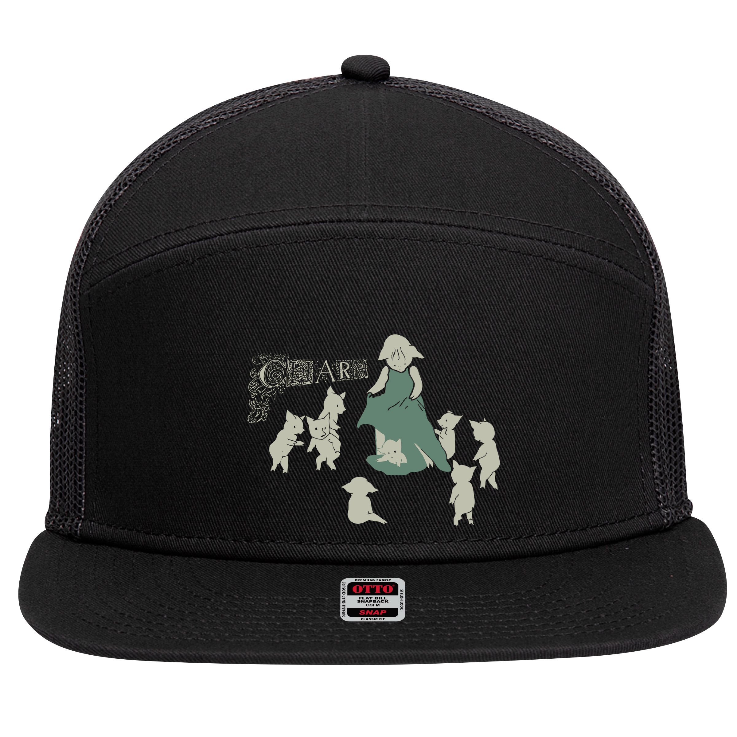 Charm Herd 7 Panel Mesh Trucker Snapback Hat