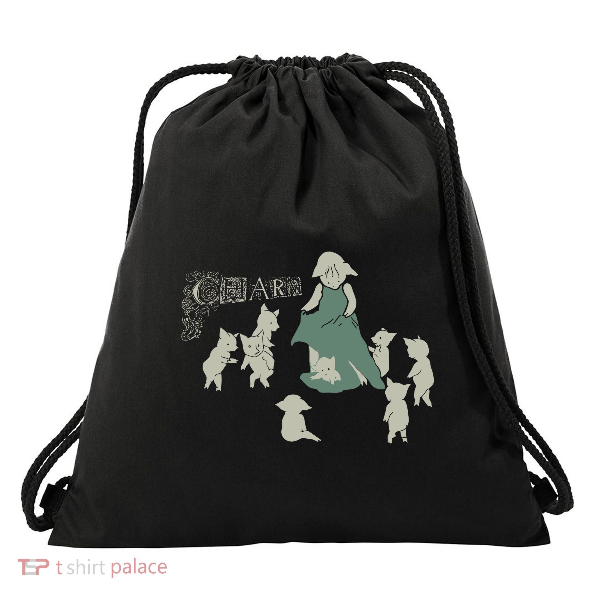 Charm Herd Drawstring Bag