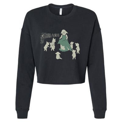 Charm Herd Cropped Pullover Crew