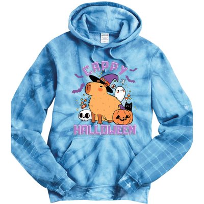 Cappy Halloween Cute Capybara Halloween Tie Dye Hoodie