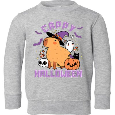 Cappy Halloween Cute Capybara Halloween Toddler Sweatshirt