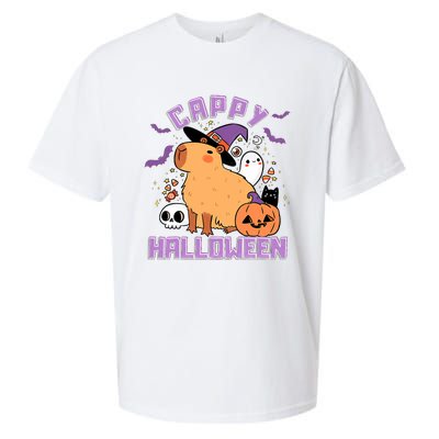 Cappy Halloween Cute Capybara Halloween Sueded Cloud Jersey T-Shirt