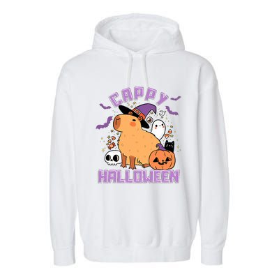 Cappy Halloween Cute Capybara Halloween Garment-Dyed Fleece Hoodie