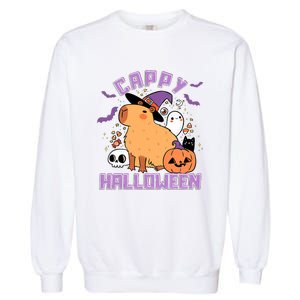 Cappy Halloween Cute Capybara Halloween Garment-Dyed Sweatshirt