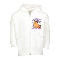 Cappy Halloween Cute Capybara Halloween Toddler Zip Fleece Hoodie