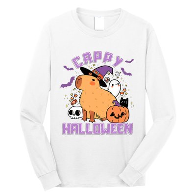 Cappy Halloween Cute Capybara Halloween Long Sleeve Shirt