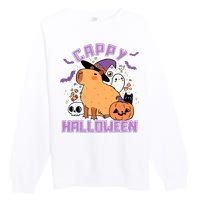 Cappy Halloween Cute Capybara Halloween Premium Crewneck Sweatshirt