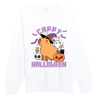 Cappy Halloween Cute Capybara Halloween Premium Crewneck Sweatshirt