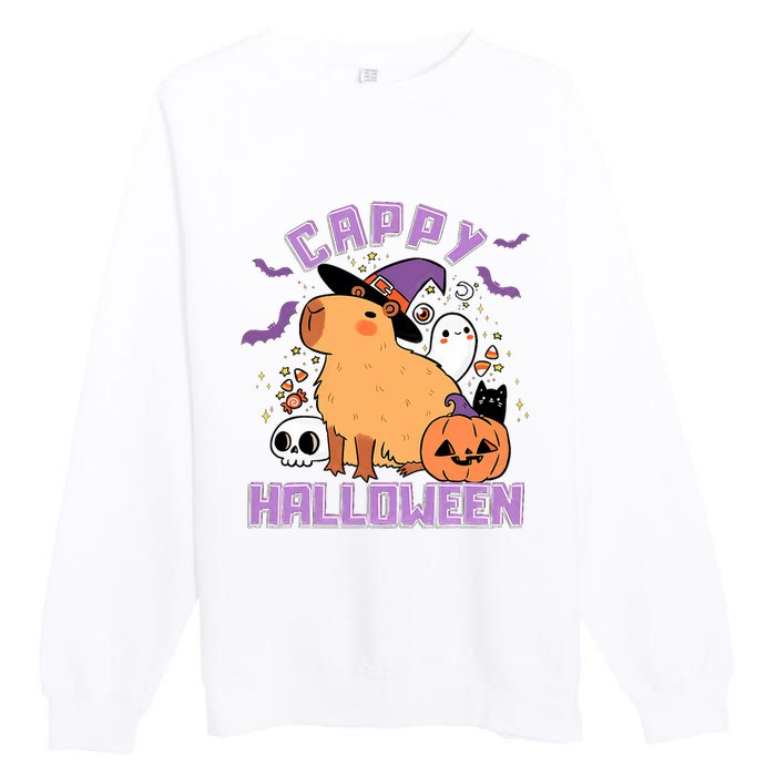 Cappy Halloween Cute Capybara Halloween Premium Crewneck Sweatshirt