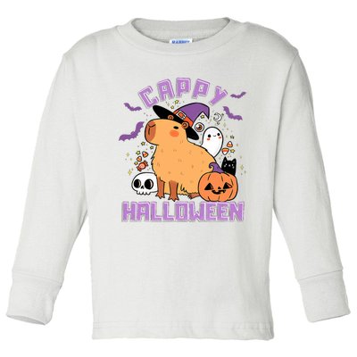 Cappy Halloween Cute Capybara Halloween Toddler Long Sleeve Shirt