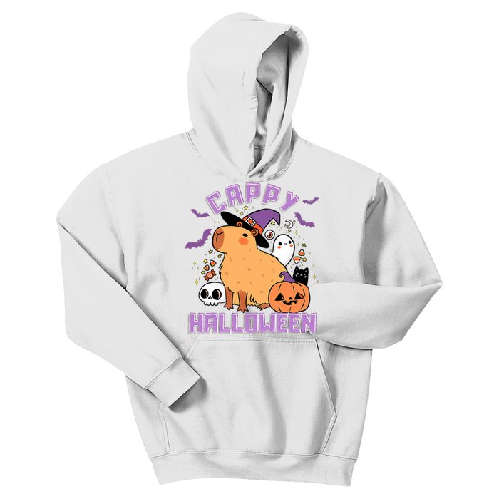 Cappy Halloween Cute Capybara Halloween Kids Hoodie