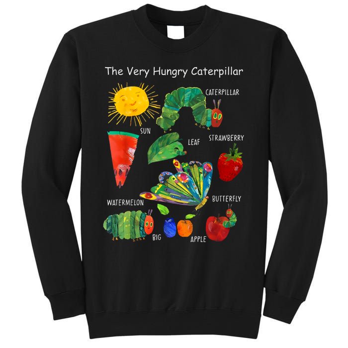 Cute Hungry Caterpillar Teacher Kindergarten Back To School Tall Sweatshirt