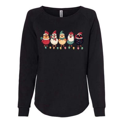 Christmas Holiday Cute Xmas Chicken Matching Team Holiday Womens California Wash Sweatshirt