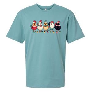 Christmas Holiday Cute Xmas Chicken Matching Team Holiday Sueded Cloud Jersey T-Shirt