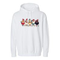 Christmas Holiday Cute Xmas Chicken Matching Team Holiday Garment-Dyed Fleece Hoodie