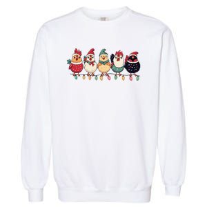 Christmas Holiday Cute Xmas Chicken Matching Team Holiday Garment-Dyed Sweatshirt