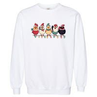 Christmas Holiday Cute Xmas Chicken Matching Team Holiday Garment-Dyed Sweatshirt