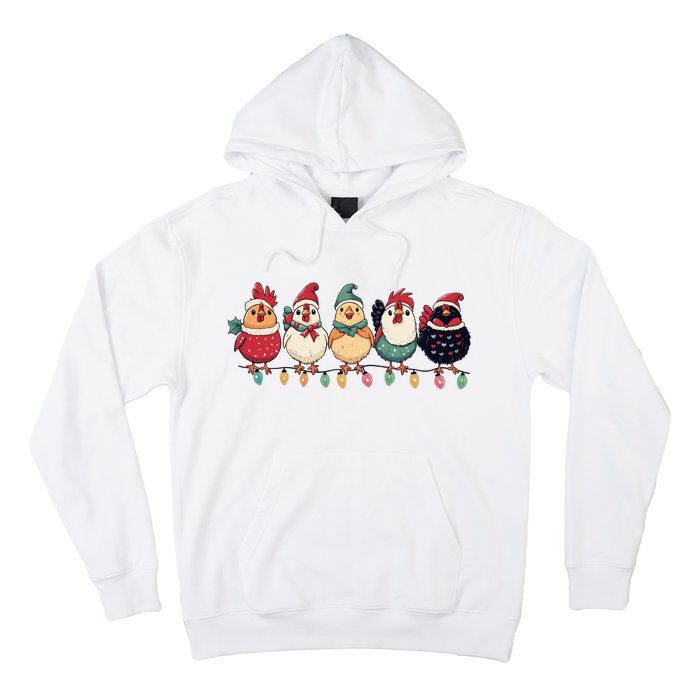 Christmas Holiday Cute Xmas Chicken Matching Team Holiday Hoodie