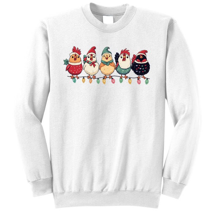 Christmas Holiday Cute Xmas Chicken Matching Team Holiday Sweatshirt