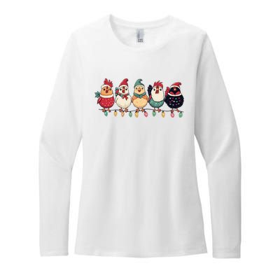 Christmas Holiday Cute Xmas Chicken Matching Team Holiday Womens CVC Long Sleeve Shirt