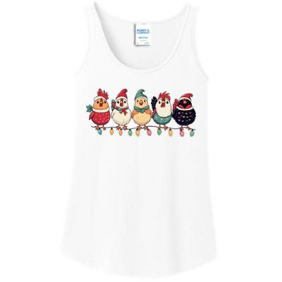 Christmas Holiday Cute Xmas Chicken Matching Team Holiday Ladies Essential Tank